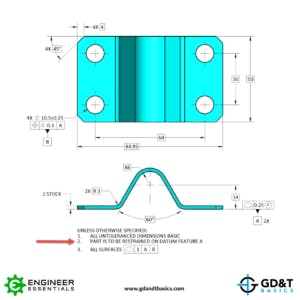 Restrained Condition Note | GD&T Basics